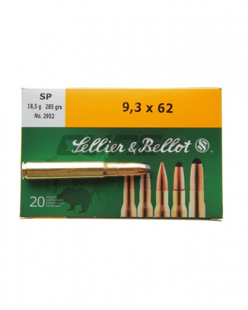 Боеприпас за дълго нарезно оръжие Sellier & Bellot 9.3X62 на супер цена от Диана Армс